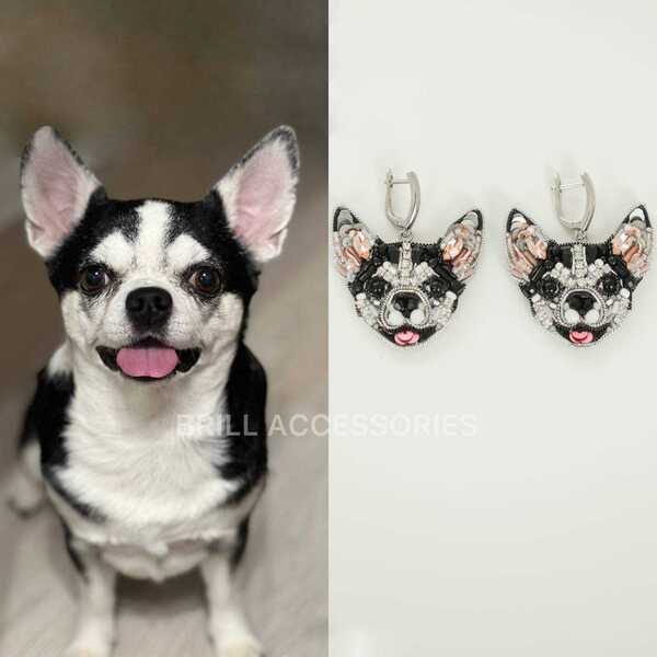 Серьги по фото вашего питомца