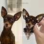 Брошь по фото Чихуахуа