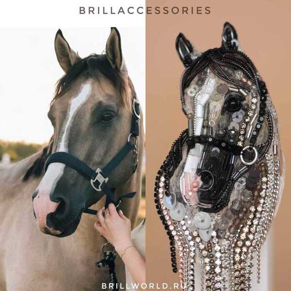 Брошь по фото лошади