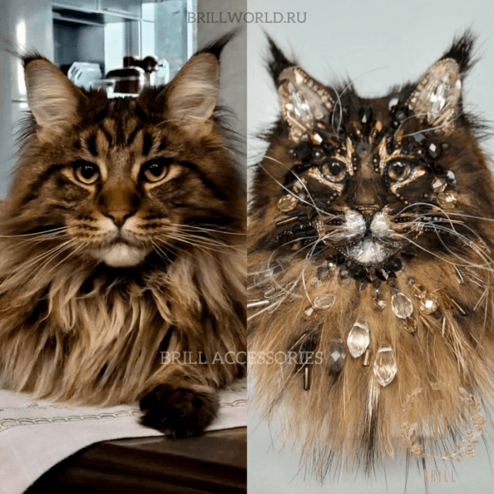 Брошь по фото вашего питомца