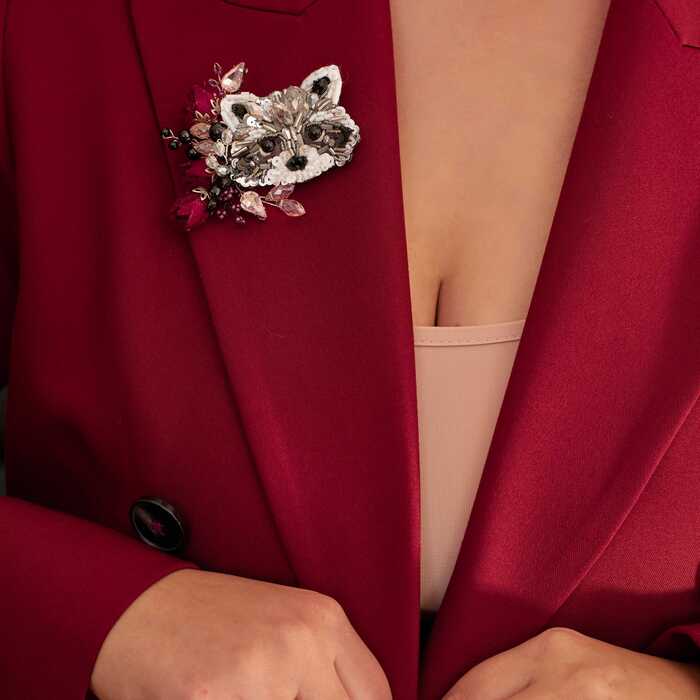 Брошь «Енот» мини