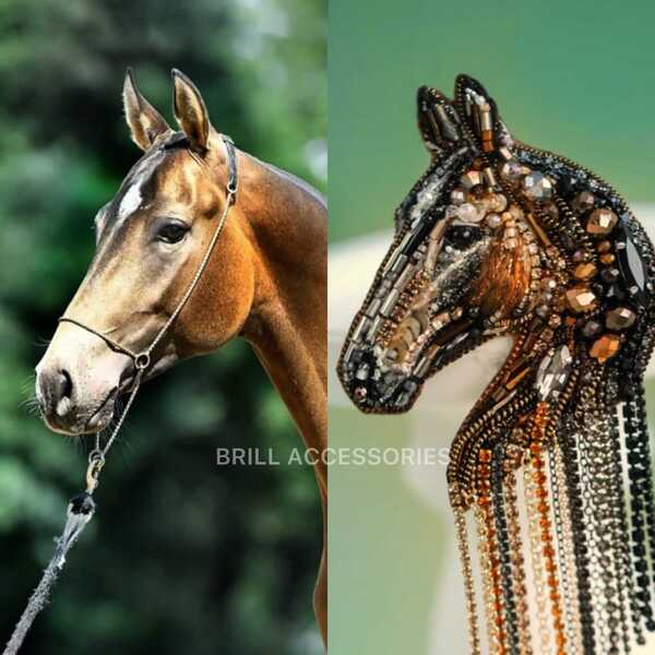 Брошь по фото лошади