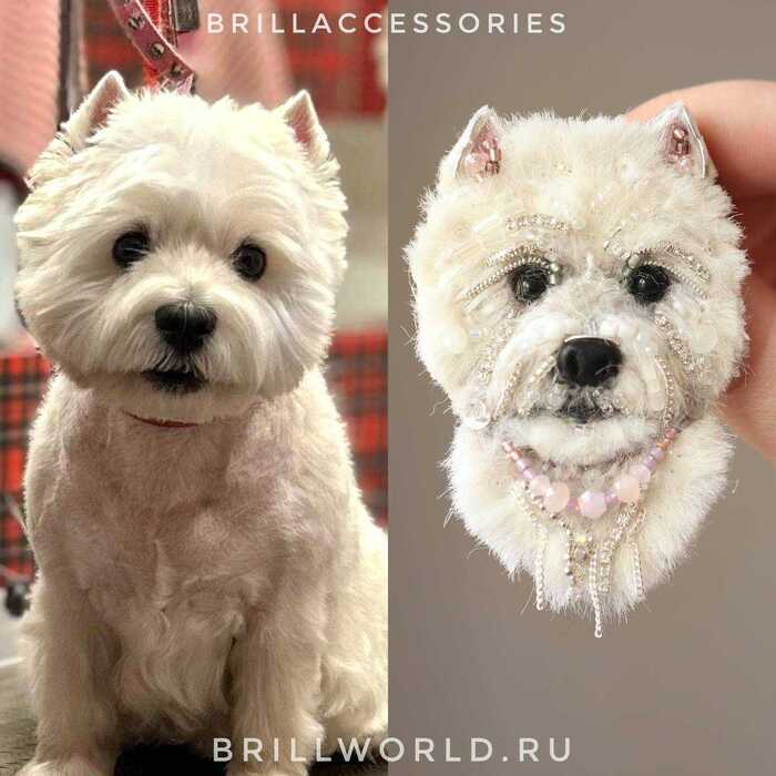 Брошь по фото вашего питомца