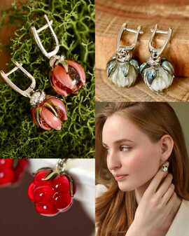 Серьги из муранского стекла