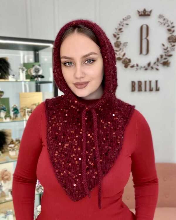 Виорика бордовый с пайетками