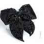Бант "Мальва" черный с макси вышивкой