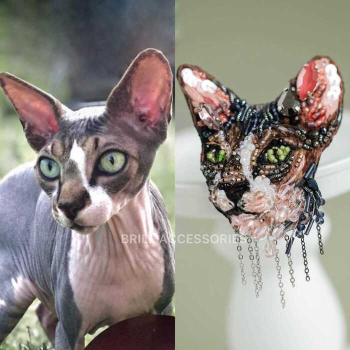 Брошь по фото Сфинкса