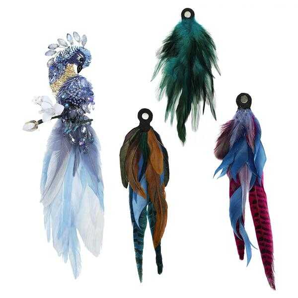 Хвост съёмный для броши Айрис в голубом цвете