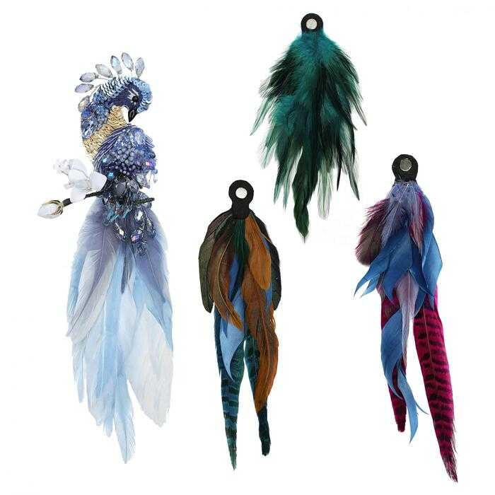 Хвост съёмный для броши Айрис в голубом цвете