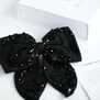 Бант "Мальва" черный с макси вышивкой