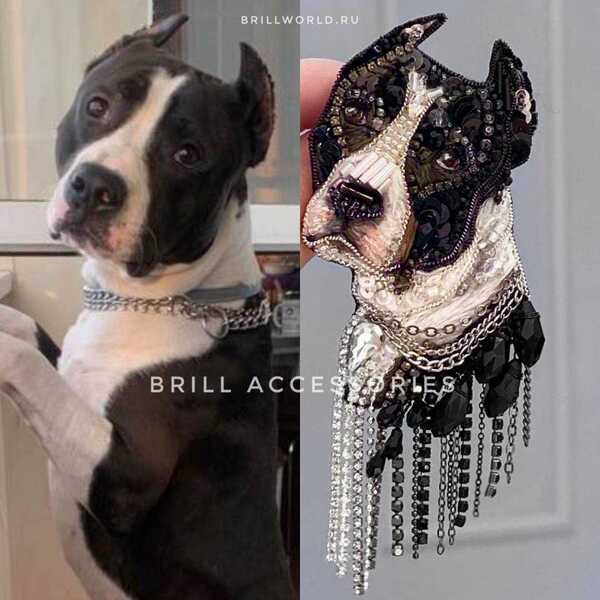 Брошь по фото Кане-корсо