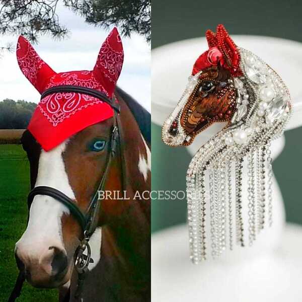 Брошь по фото лошади