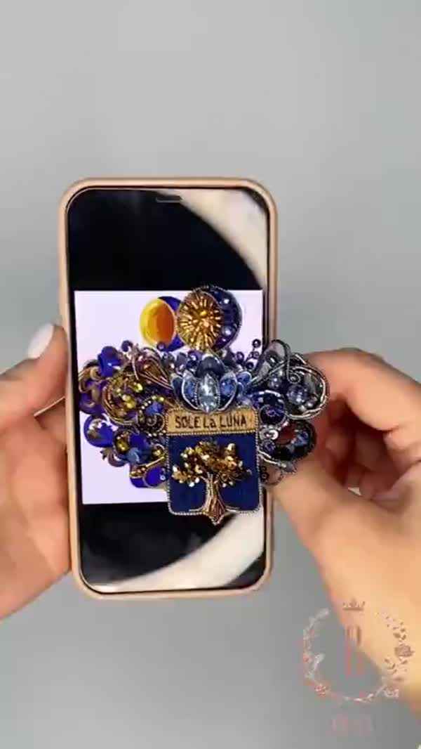 Брошь по фото фамильного герба